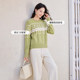 French round neck sweater female thin version 2024 winter new slot tender breeze small fed