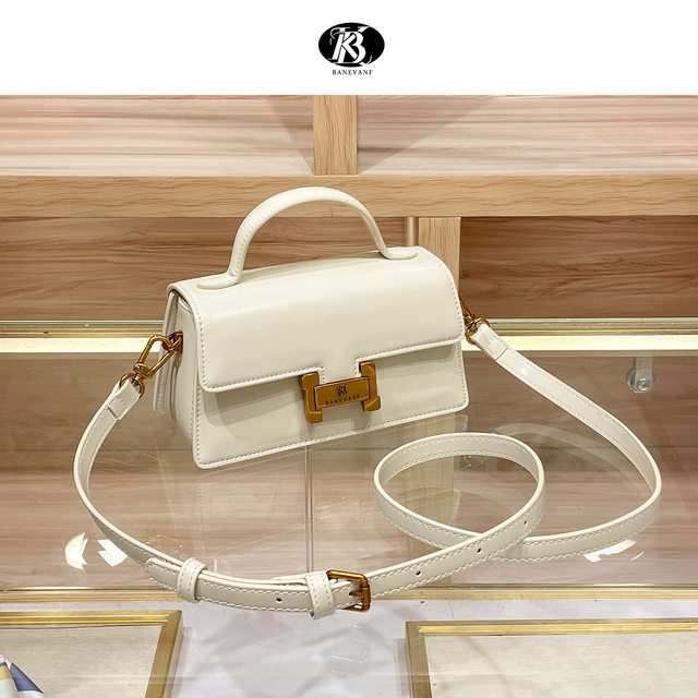 BANEVANF Princess Bannie 2025 new genuine leather handheld small square bag for women fashion versatile one-shoulder crossbody bag