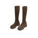 Red dragonfly long boots autumn and winter plus velvet elastic slim boots women's shoes thick sole thick heel high boots women retro trendy