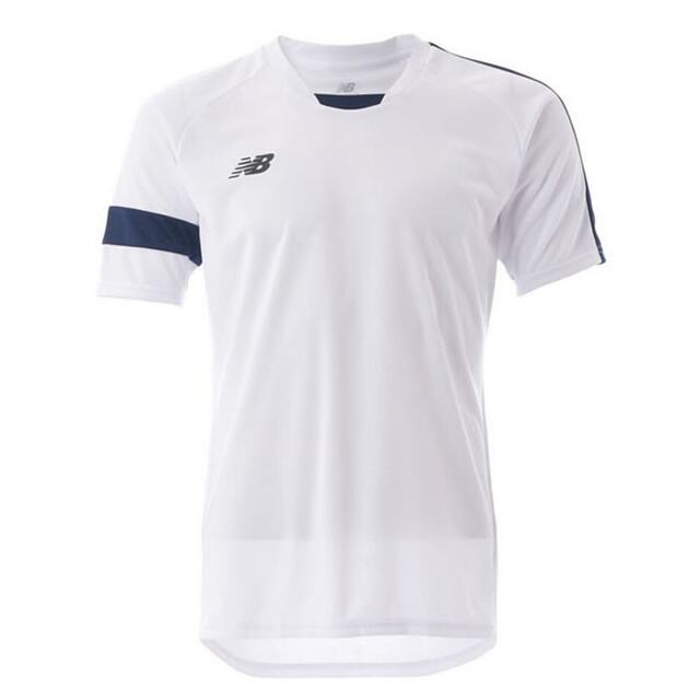 Japan direct mail New Balance youth sports shirt JJTF0489-WNV white navy blue