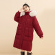 Snow Fly 2025 autumn new women's long thickened down jacket fox fur collar warm, comfortable, sweet solid color beauty
