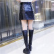 A-line skirt for women 25 autumn new genuine leather red leather skirt sheepskin high-waisted slim short skirt asymmetrical skirt