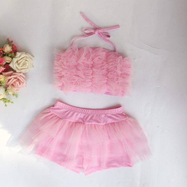Split children's swimsuit baby girl toddler skirt style cute girl baby beach bikini small middle children hot spring swimsuit