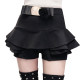 Ruffled cake skirt for women in spring and summer versatile slim and anti-exposure A-line miniskirt elastic waist pleated skirt pants