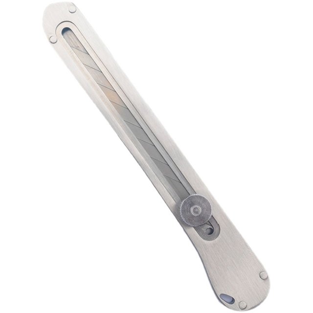 9mm full stainless steel heavy -duty American worker knife trumpet paper knife Durable wallpaper knife metal tool knife rack
