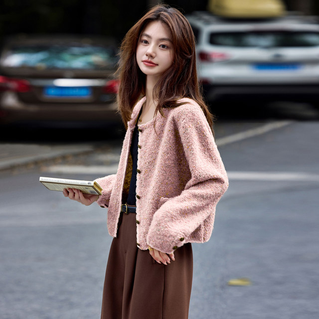 Wake -up Paradise 24 Autumn Fashion Loose Round Best Block Blocks Small Jacket Knit Card Card retro sweater

