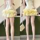 HY Fashion Vietnamese niche sexy backless halter neck strap top floral short skirt summer high waist dress