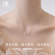 999 sterling silver Mobius ring pendant necklace for women high-end light luxury niche collarbone chain for girlfriend holiday gift