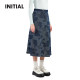 
INITIAL25 spring and summer new irregular spliced ​​denim skirt for women VV555