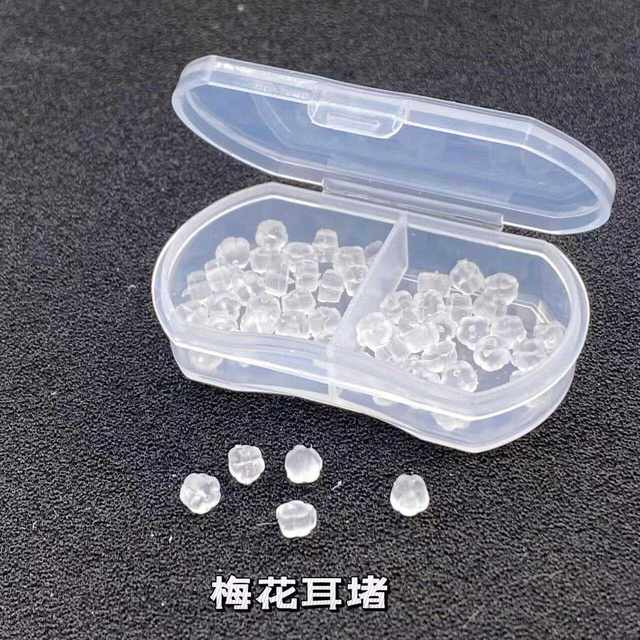 High-quality transparent silicone earplugs, non-slip, simple, anti-falling earring plugs, plastic earplugs, earrings, earrings, and back plugs