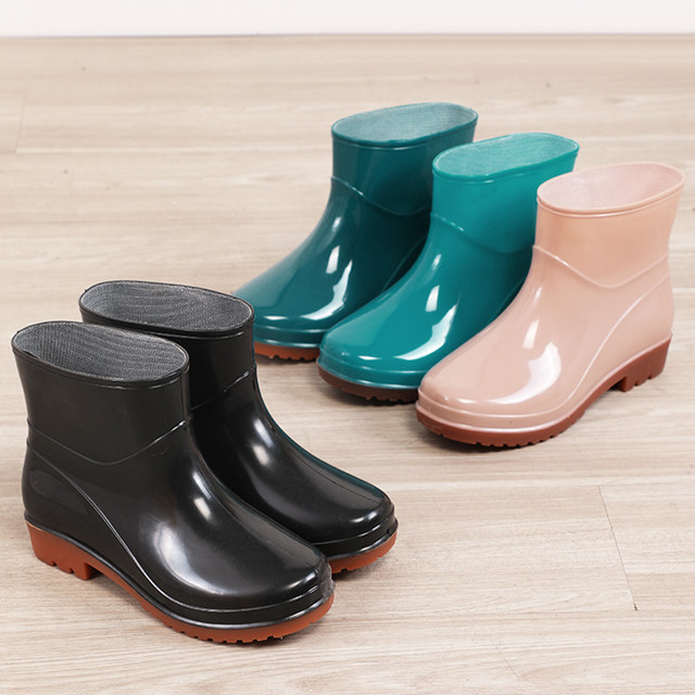 Rain boots for women, waterproof adult water shoes, warm kitchen non-slip rain boots for work, agricultural use for the elderly, men's overshoes, rubber shoes