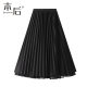 D2302 Starry sky bright silk mesh skirt for women on both sides of women's spring and summer medium-length pleated skirt A-line drooping gauze skirt