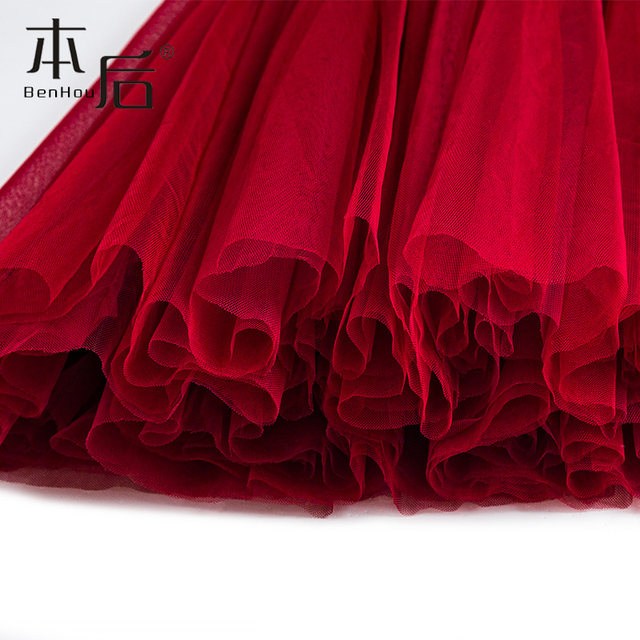 10-meter large hem skirt! Sequin mesh skirt for spring and autumn women's mid-length drooping spring slim A-line large sling skirt