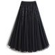 10-meter large hem skirt! Sequin mesh skirt for spring and autumn women's mid-length drooping spring slim A-line large sling skirt