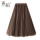 D2302 Starry sky bright silk mesh skirt for women on both sides of women's spring and summer medium-length pleated skirt A-line drooping gauze skirt