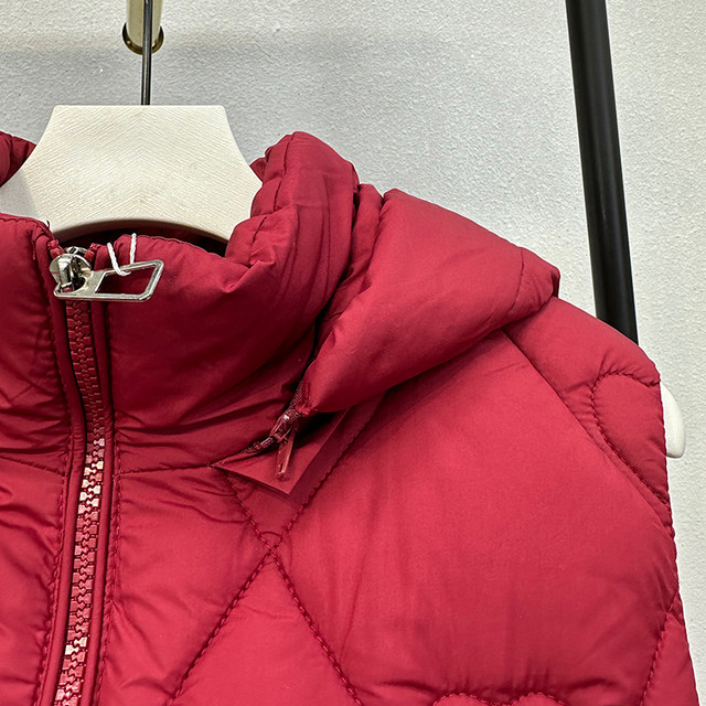 Cotton jacket, thin down cotton vest, women's new winter short, small, warm and fashionable vest hooded jacket
