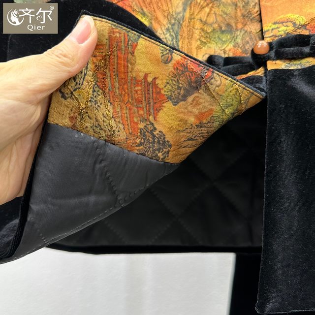 
Add cotton, new Chinese style, retro temperament vest, mother's clothes, middle-aged and elderly women's clothing, mother's autumn and winter new style waistcoat