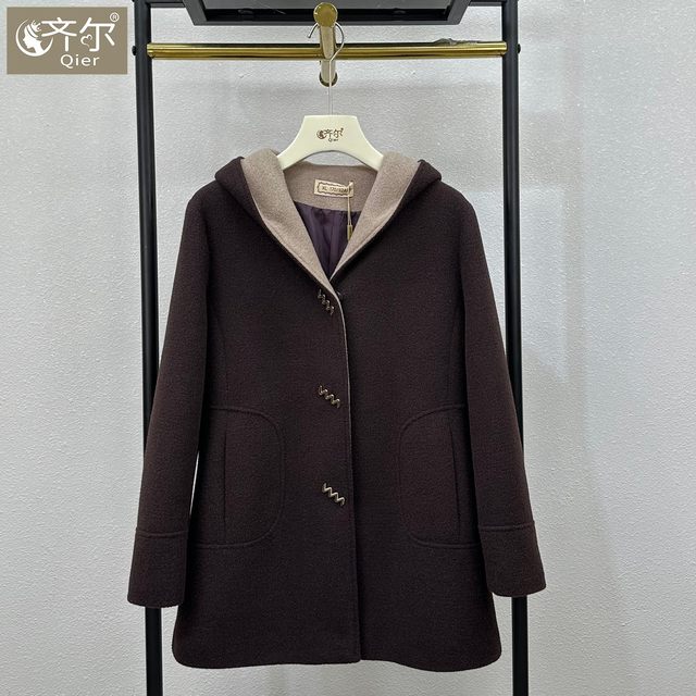 
Brand mother's autumn and winter woolen coat, large size top, fashionable middle-aged and elderly women's winter clothing, thick woolen coat