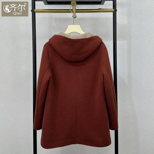 
Brand mother's autumn and winter woolen coat, large size top, fashionable middle-aged and elderly women's winter clothing, thick woolen coat