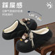 Cute girls cotton slippers for women winter outer wear 2025 new indoor home thick plush warm waterproof cotton slippers for women
