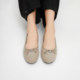 CHARLES/KEITH25 Summer New CK1-70900551 Tweed Bow Flat Sole Ballet Shoes
