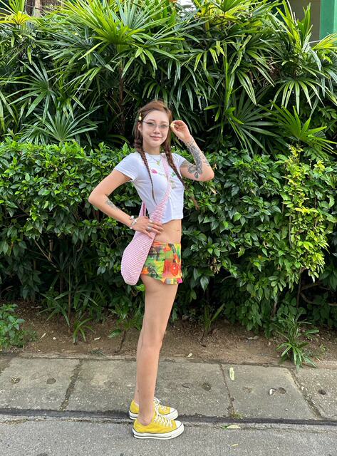 American retro hot girl printed mini skirt for women 2025 summer new sexy fashionable niche mini skirt