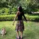 Japanese retro floral high waist hot pleated skirt for women 2025 summer new niche flower print skirt