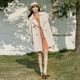 PIT retro orange round neck tie long sleeve dress for women 2024 autumn new loose casual long skirt

