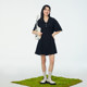 PIT retro POLO collar dress for women 2024 summer new short-sleeved a-line short skirt T-shirt skirt casual sports style