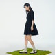 PIT retro POLO collar dress for women 2024 summer new short-sleeved a-line short skirt T-shirt skirt casual sports style