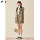 PIT retro a-line short skirt high waist slim pleated skirt for women 2024 autumn clothes new small person high skirt
