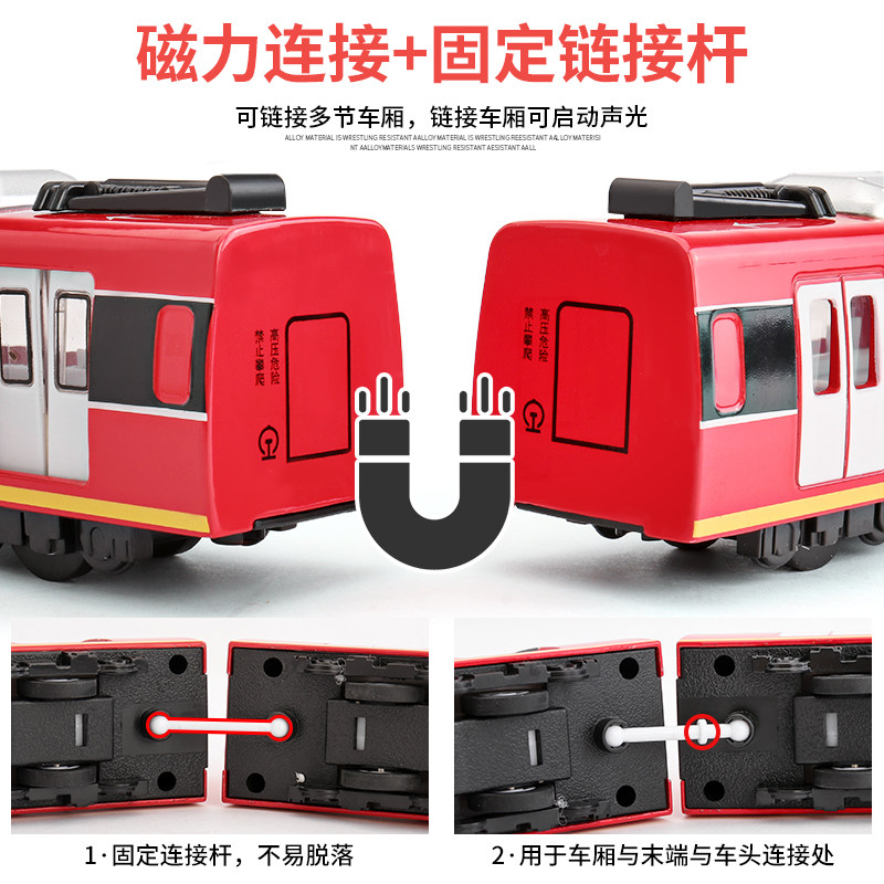 Simulation Train Toy Set with High-Speed Rail and Subway Models