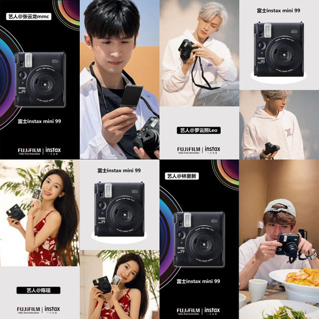 [National Products] Fuji Instax mini99 Polaroid Camera Retro One-time Imaging Mini 90 Upgrade
