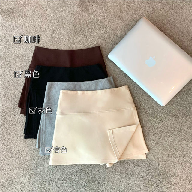 Hot girl slit skirt women summer high waist tight skirt small sexy irregular hip sports skirt