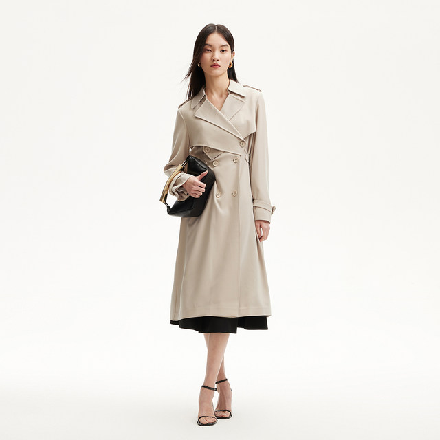 Vero Moda Trench Coat 2025 Summer New Cropped Sleeve Windshield Dropping Long Trench Coat Elegant 325121002