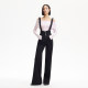Vero Moda Jeans 2025 early summer new removable overalls waist seal high waist slightly flared cotton soft and elastic