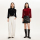 Vero Moda top for women 24 autumn new Chinese glitter beads decorative velvet top 324458001