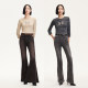 VERO MODAT Tie 24 Autumn New Modern Border Big Butterfly Pattern Decoration Seven -Packal Sleeve Short T -shirt 324330017