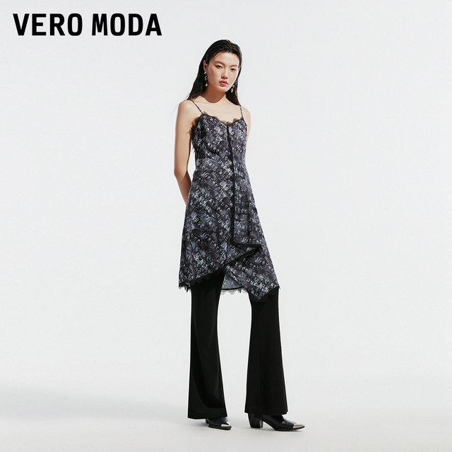 Vero Moda Dress 24 Autumn New Letter Rose Print Lace Dress Elegant 32437A001