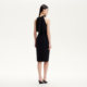 Vero Moda Dress 25 Summer New Style Light Men's Halves Neck Lace-up Pleated Chiffon Spliced ​​Banquet Dress