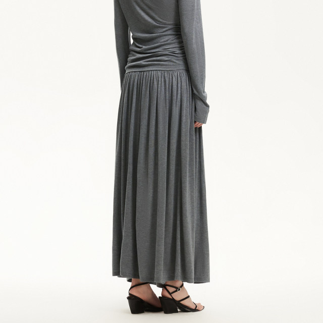 Vero Moda skirt 2025 summer new style with lycel draped breathable long skirt Tennis 32521J002