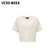 Vero Moda top autumn and winter cute girl heart pattern light pink short-sleeved women 323301023