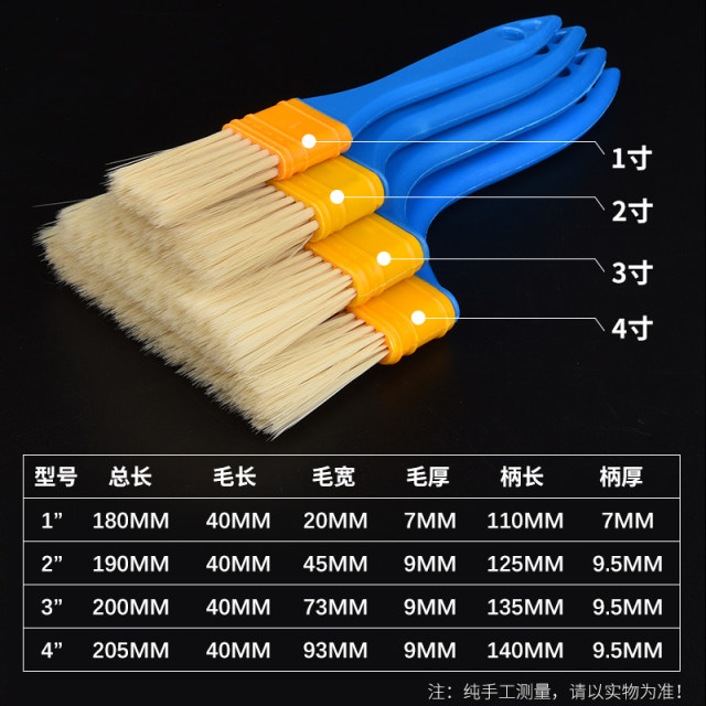 Nylon brush paint brush paint brush glue brush industrial implant brush cleaning dust removal oil painting brush