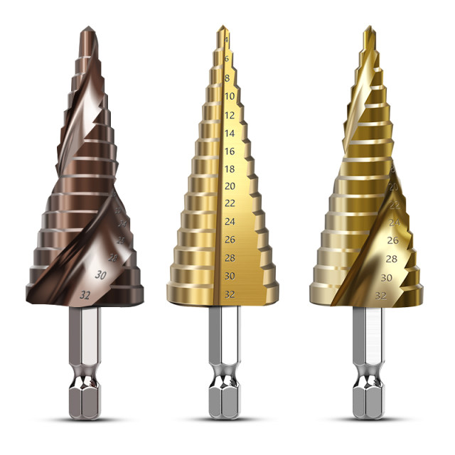 Baota drill bit hexagonal step drill metal hole opener multi-functional hole reaming trapezoidal conical hole steel drilling super hard