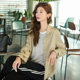 umisky beautiful world women's clothing simple and versatile collar work clothes windbreaker jacket VK3R1262