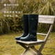 Wu Qianyu Xu Ruohan Wu Xin's same natursun knight boots women's 2025 new retro black nomadic boots
