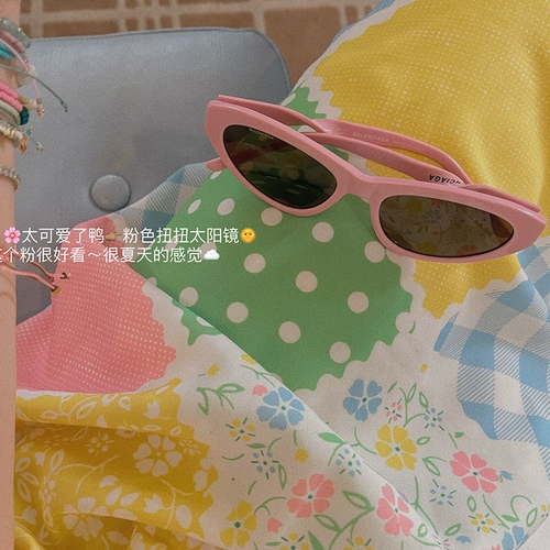 Vimas ■ сладкая -Барби -возлюбленная ~ Модные и интересные крутящие зеркальные ноги B Домецкие розовые солнцезащитные очки