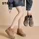 Saturday high top shoes for women 2025 new thick-soled Martin boots for two-wear motorcycle comfortable matte super hot yellow boots