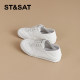 Saturday flat-sole white shoes for women 2025 spring breathable one-foot casual training shoes for women
