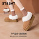 Saturday Snow Boots Women's model 2024 Winter new velvet thickened piercing women's boots fashion hair shoes cotton shoes
